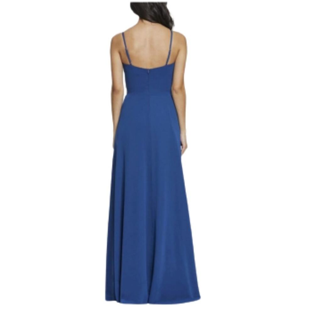 Dress The Population Dress Blue Cambria Knot Tie Bodice Formal Evening Large NEW - Picture 5 of 13